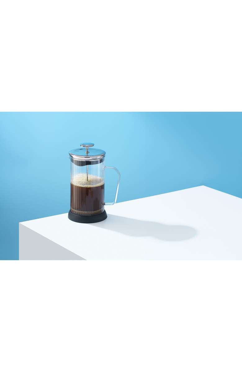 JoyJolt Fluted Glass French Press, Alternate, color, Clear