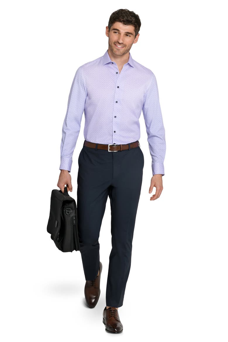 Reworked Slim Fit Cotton Dress Shirt, Alternate, color, LILAC