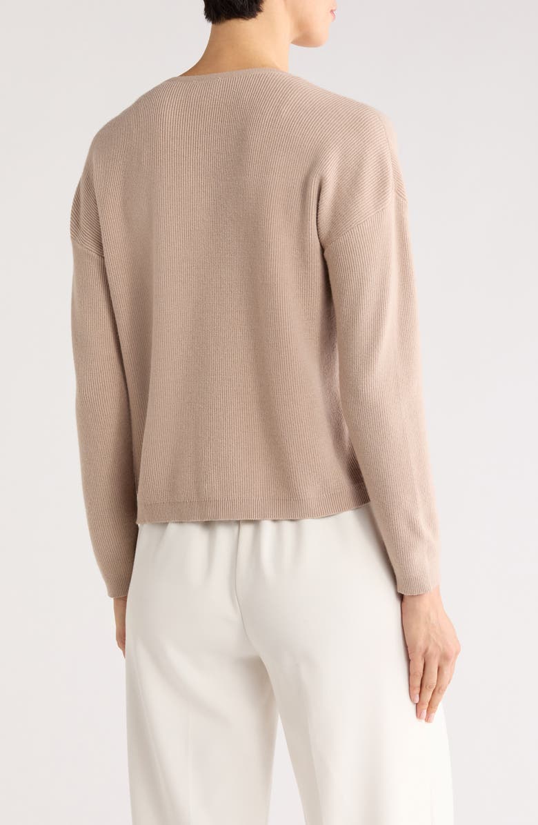 CYRUS Crewneck Button Front Cardigan, Alternate, color, Pumice Heather