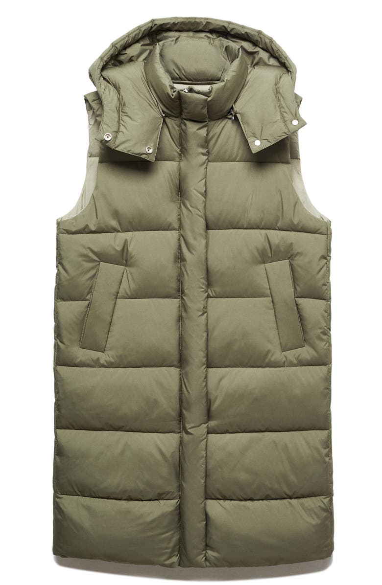 MANGO Quilted Puffer Vest with Detachable Hood, Alternate, color, 