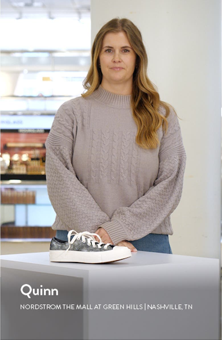 Chuck Taylor<sup>®</sup> All Star<sup>®</sup> 70 Metallic Platform Oxford Sneaker, sales video thumbnail