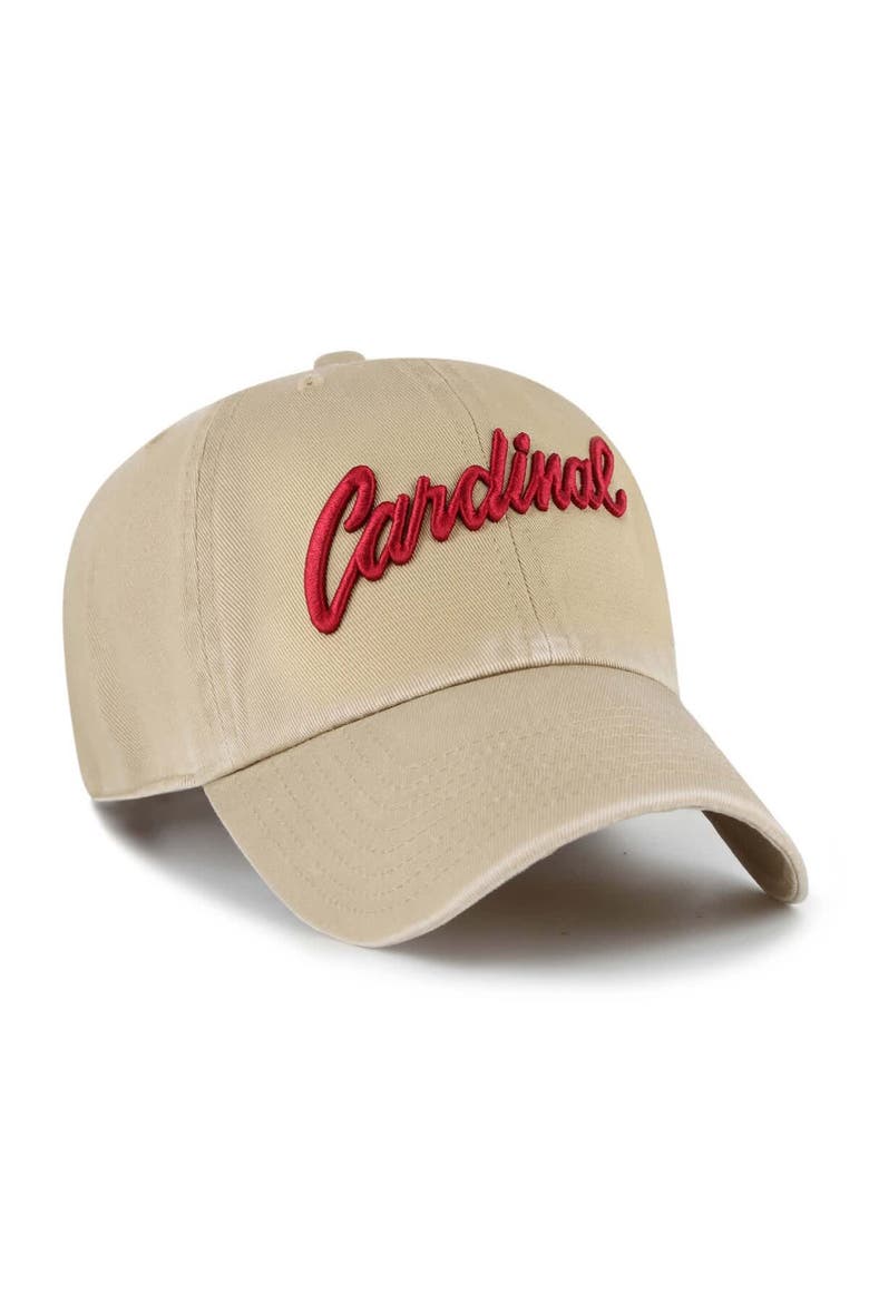 Men's '47 Khaki Stanford Cardinal Clean Up Adjustable Hat, Alternate, color, Khaki