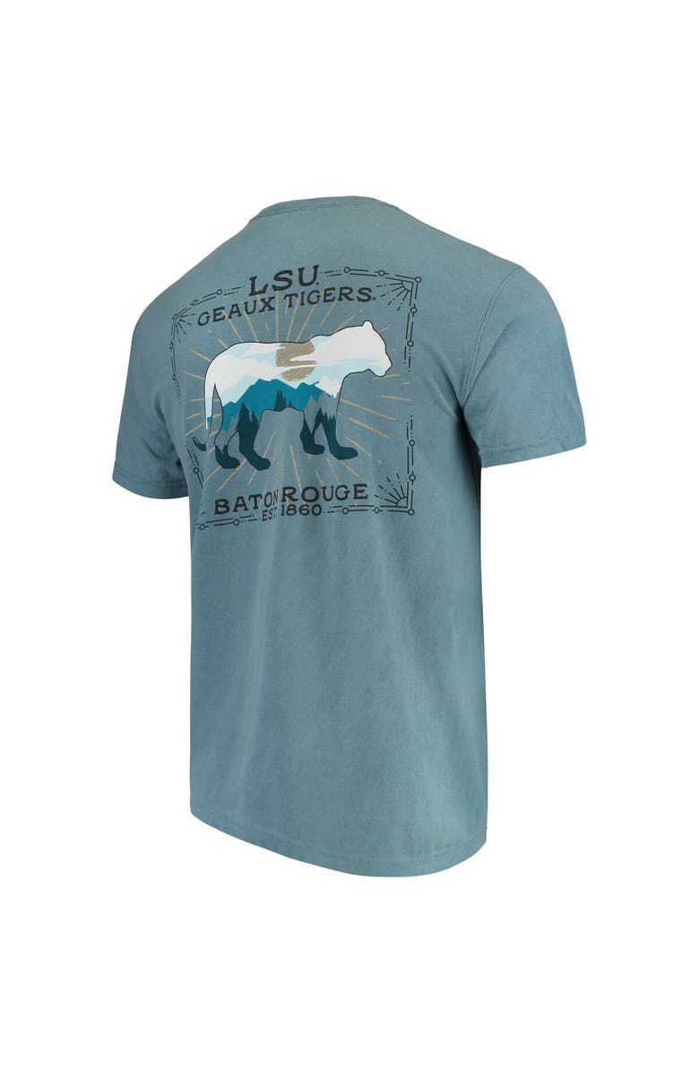 IMAGE ONE Men's Blue LSU Tigers State Scenery Comfort Colors T-Shirt, Alternate, color, 