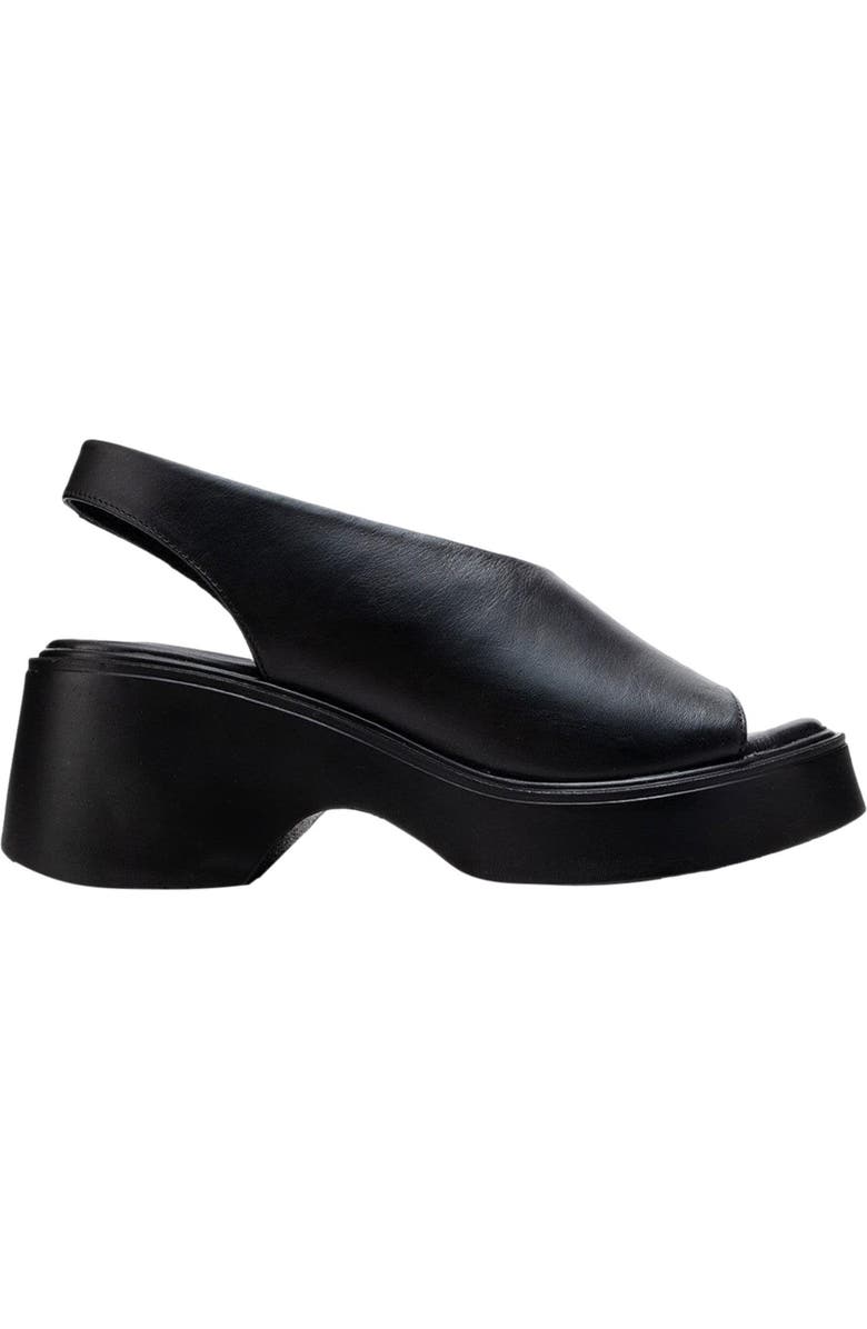 Forever & Always Shoes ROY Leather Wedge Sandal, Alternate, color, Black Leather