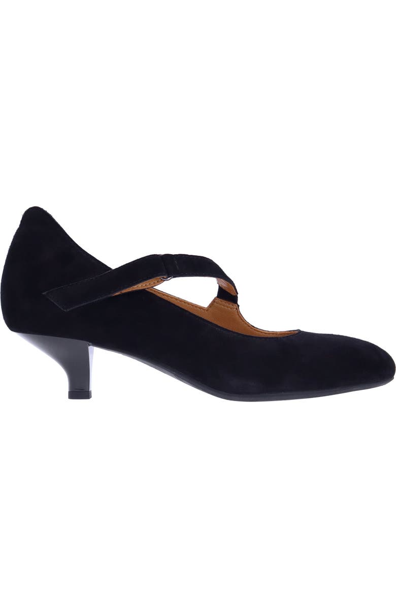 L'Amour des Pieds Kayva Asymmetric Kitten Heel Pump, Alternate, color, Black