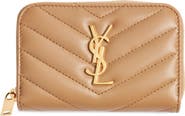 Saint Laurent Cassandre Quilted Card Wallet