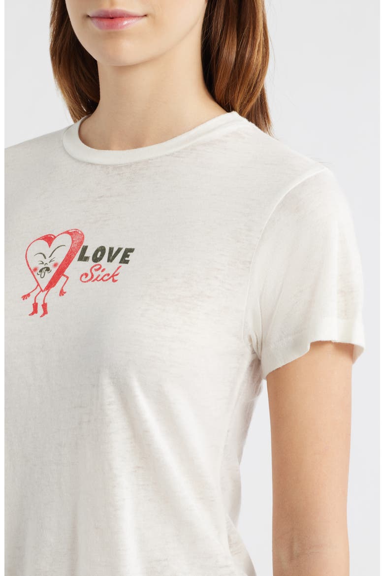 Love Sick Cotton Blend Graphic T-Shirt, Alternate, color, VINTAGE WHITE