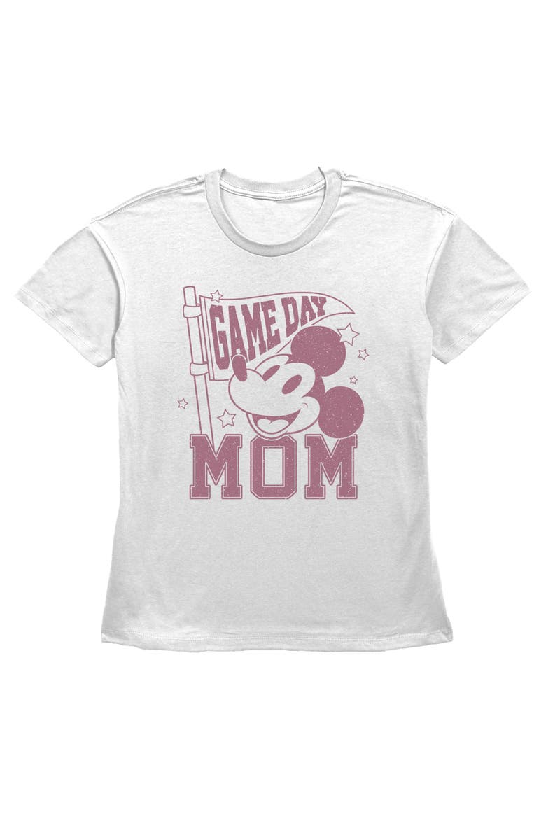 Women's Game Day Mom Short Sleeve Straight Fit T-Shirt, Main, color, White