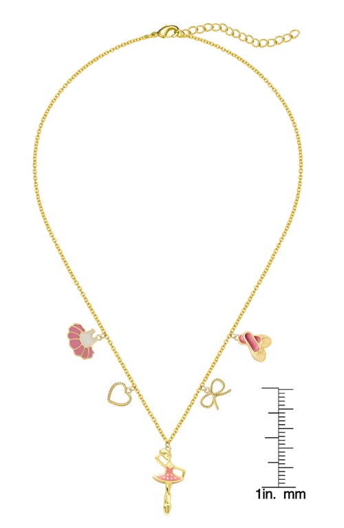 Lily Nily Kids' Ballet Enamel Charm Necklace In Gold