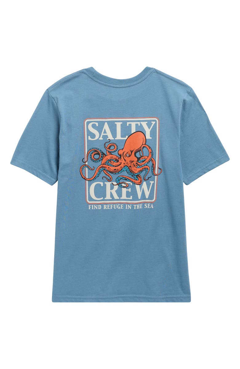 Salty Crew Kids' Slinger Cotton Graphic T-Shirt, Alternate, color, Slate