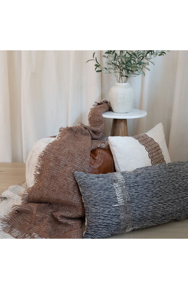 Crane Air Geo Stripe Lumbar Pillow, Alternate, color, Blue