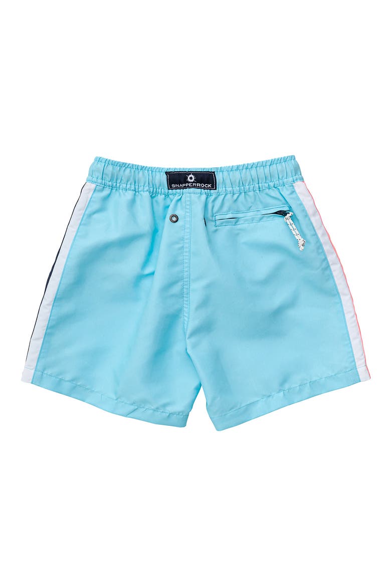 Kids' Retro Volley Board Shorts, Alternate, color, BLUE