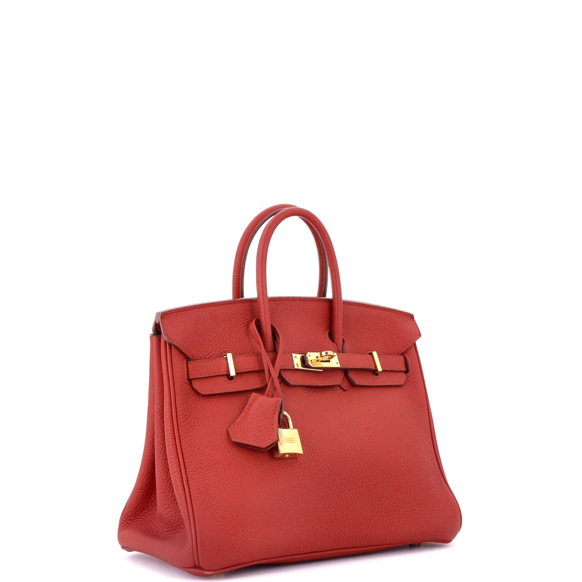 Pre-Owned Hermes Birkin Handbag Red Togo with Gold Hardware 25, Alternate, color, Vermillon