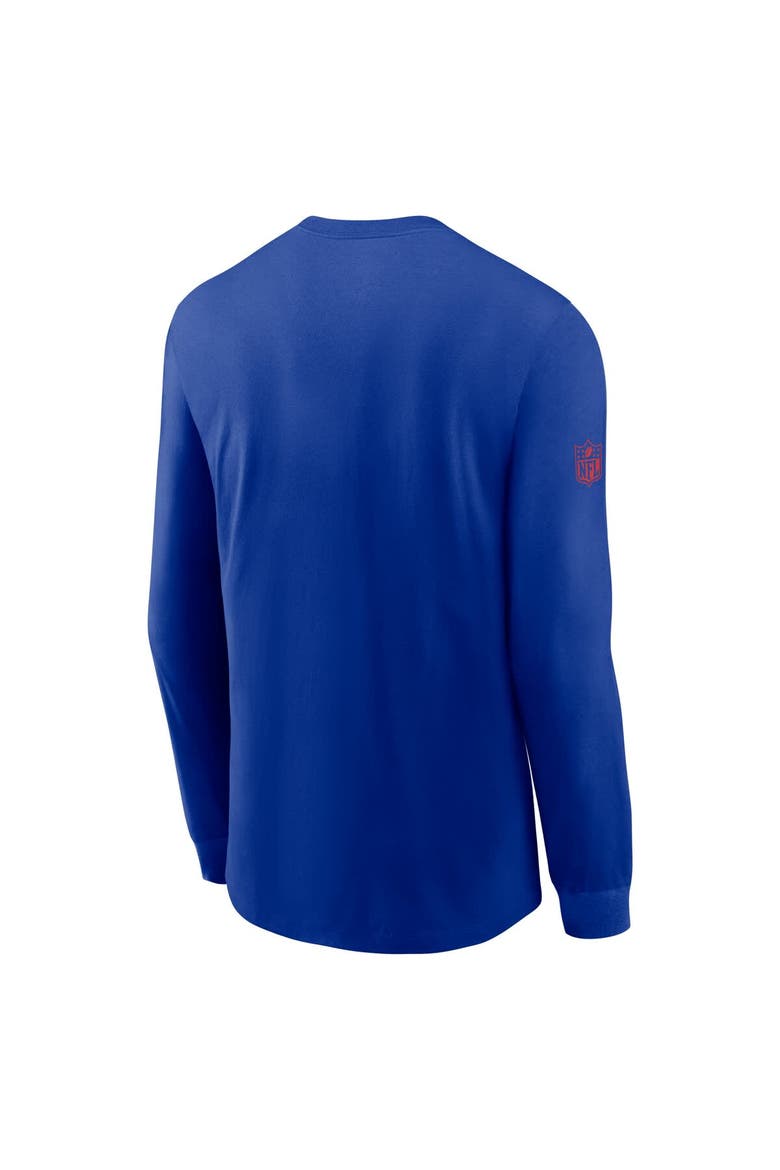 Men's Nike Royal Buffalo Bills Sideline Performance Long Sleeve T-Shirt, Alternate, color, Royal