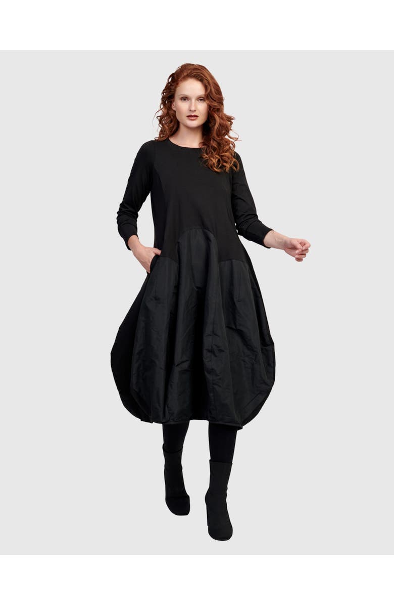 Alembika Maxima Crew Cocoon Dress, Main, color, Black