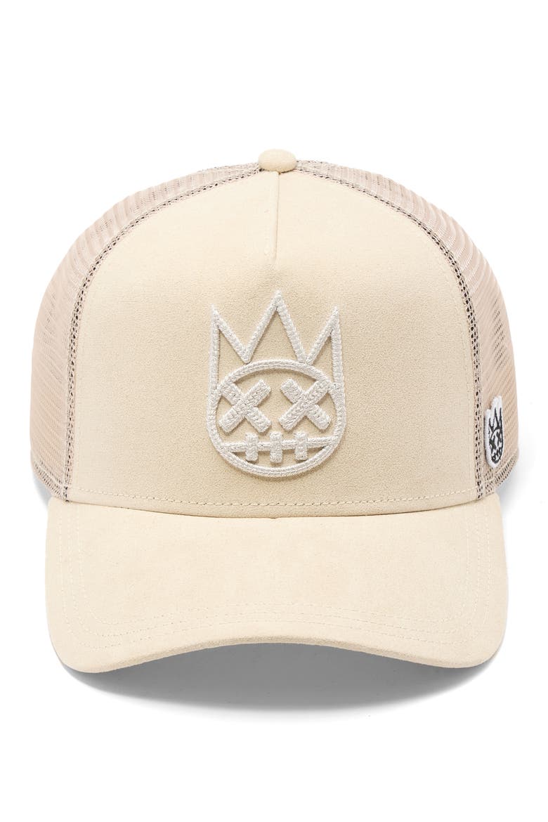 Logo Mesh Back Trucker Cap, Main, color, CREAM