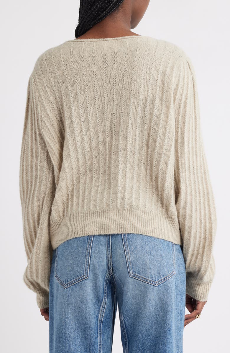 Treasure & Bond Alpaca & Wool Blend Rib Sweater, Alternate, color, Grey Chateau