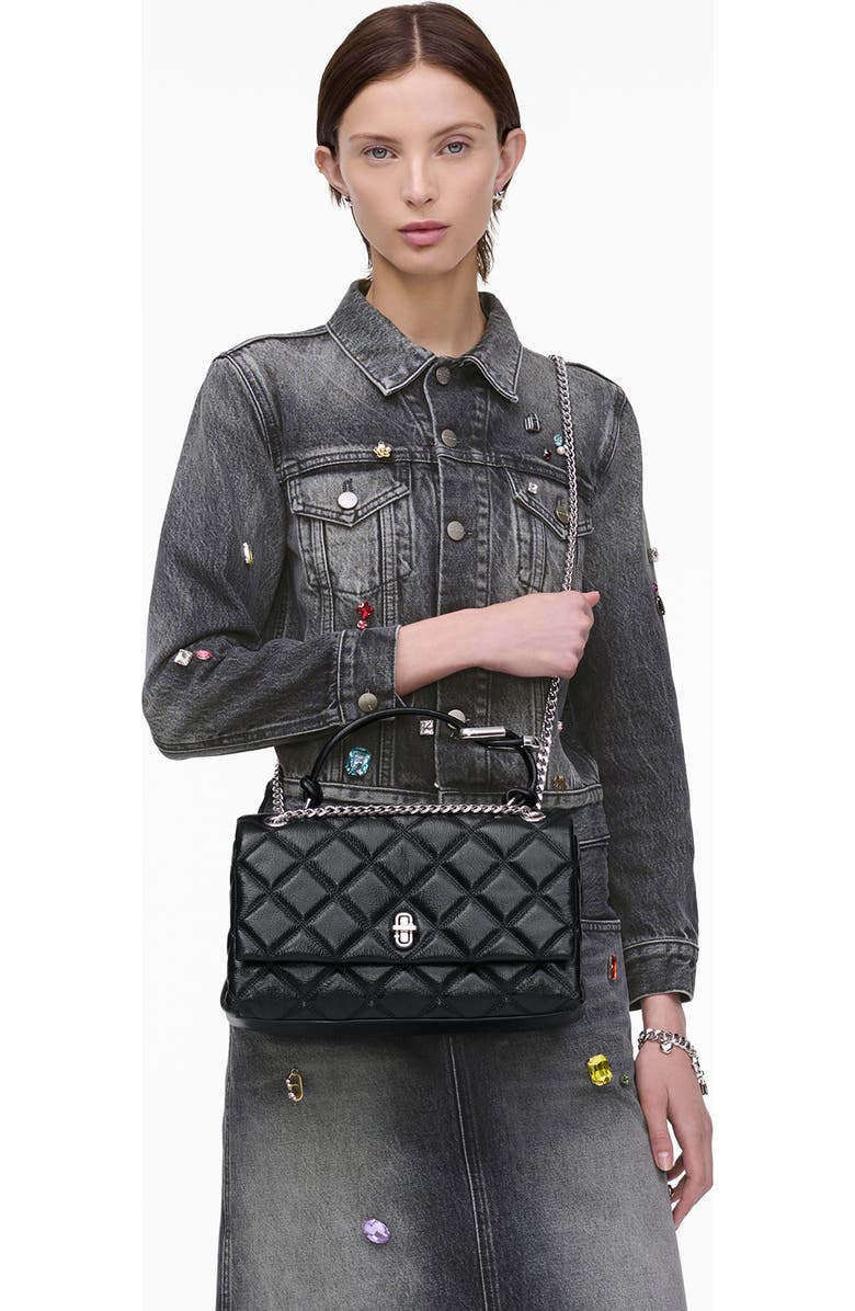 Marc Jacobs The Dual Chain Diamond Quilted Convertible Leather Shoulder Bag, Alternate, color,