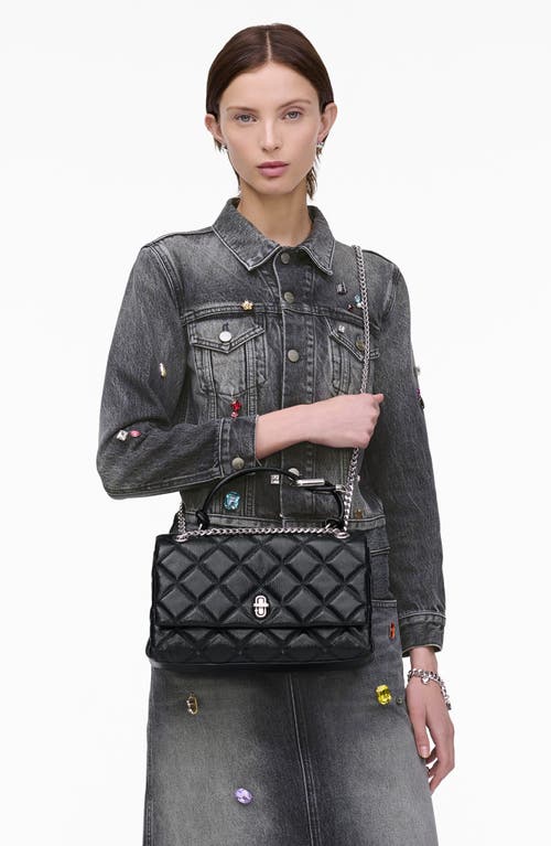 Marc Jacobs Medium The Quilted Dual Convertible Shoulder Bag In Black