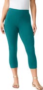 Roaman's Plus Size Essential Stretch Capri Legging