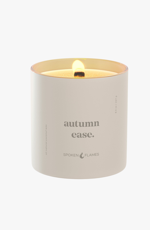 Spoken Flames Autumn Ease Candle In Light Beige/off-white
