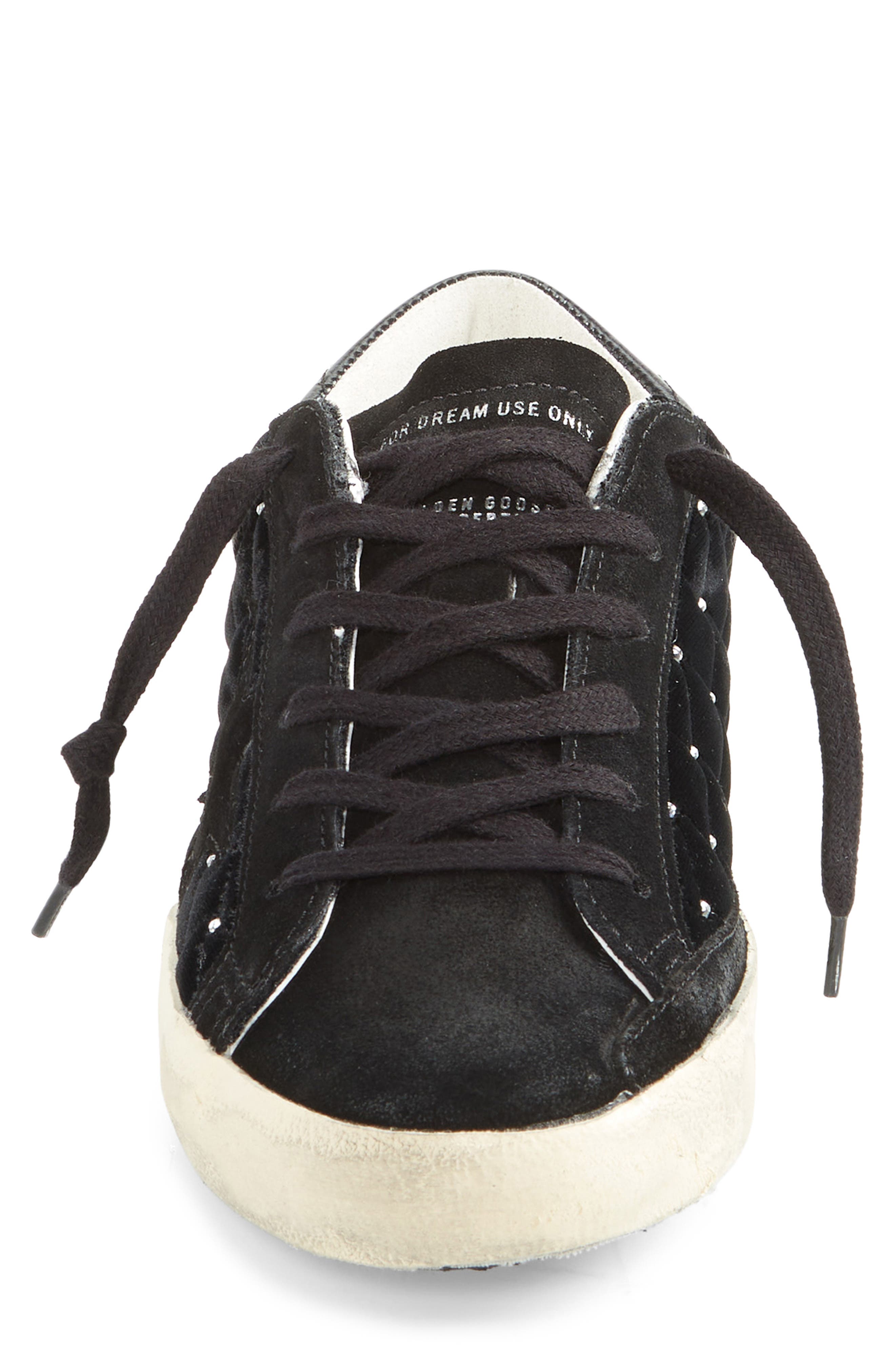 Golden Goose Super-Star Quilted Sneaker, Alternate, color, Black