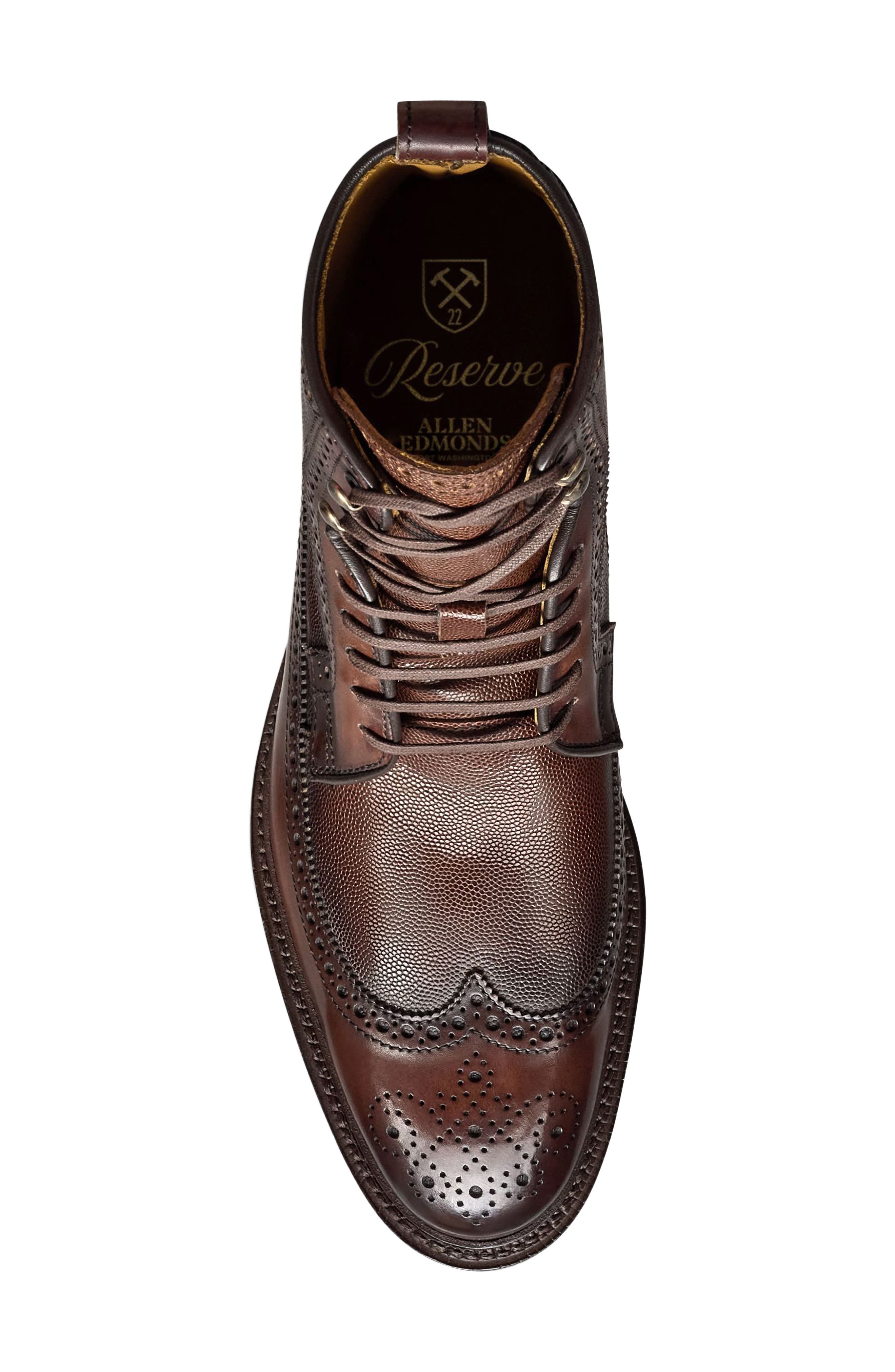 Maddox Reserve Wingtip Dress Boot, Alternate, color, CHILI CAVIAR