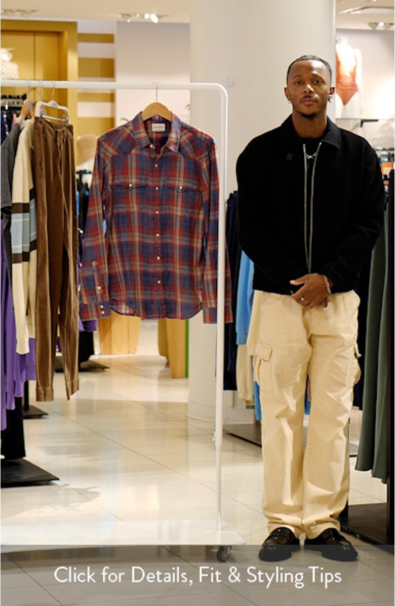 Plaid Cotton Western Snap-Up Shirt, sales video thumbnail