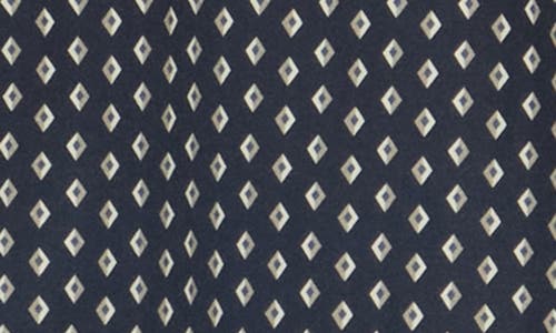 Nordstrom Diamond Print Cotton Button-up Shirt In Gray