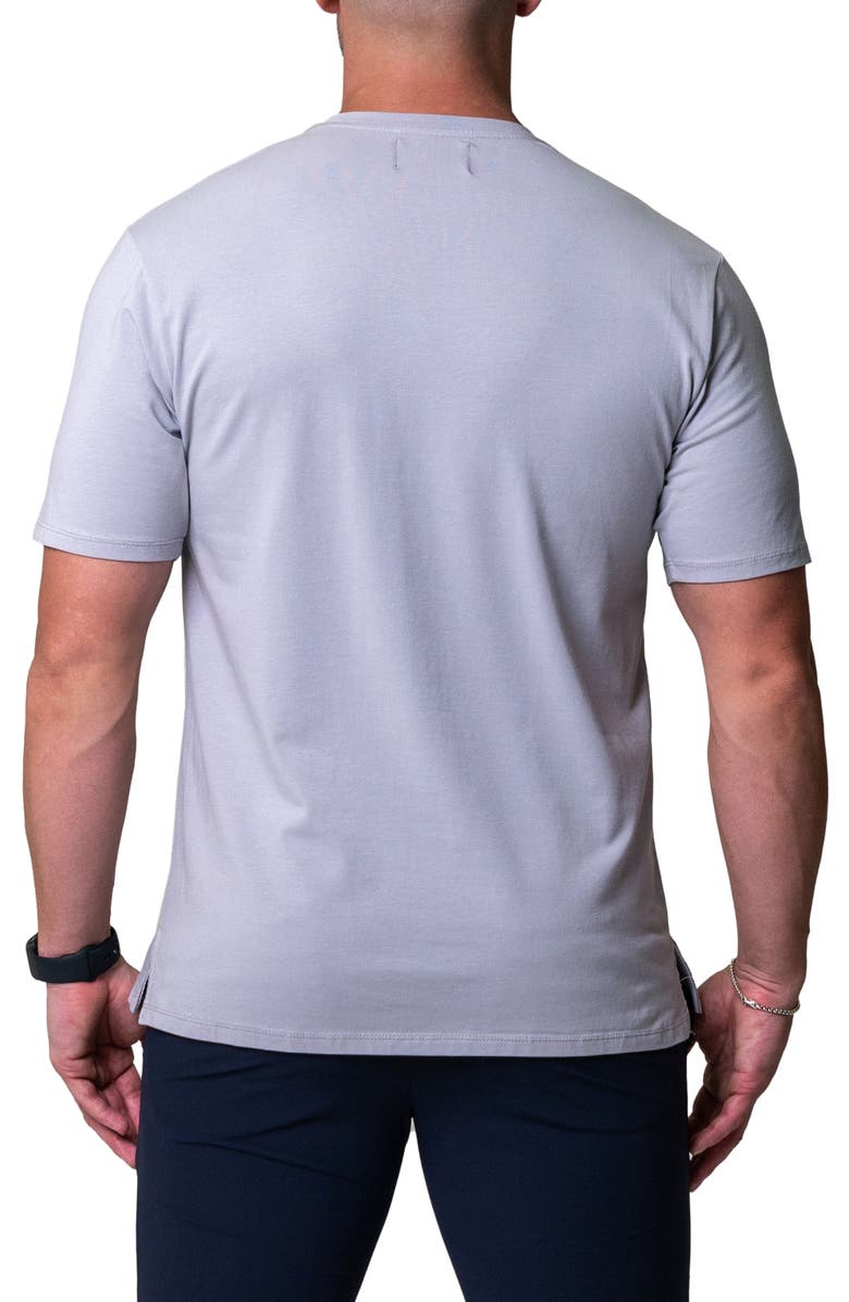 Maceoo Greatness Triangle Stretch Cotton Graphic T-Shirt, Alternate, color, White