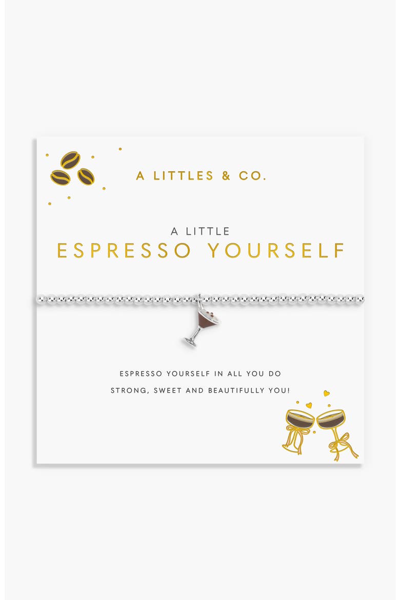 A Little Vibes 'Espresso Yourself' Bracelet, Main, color, Silver Plated