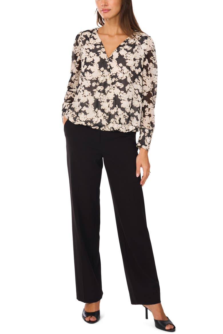 Floral Print Top, Alternate, color, RICH BLACK