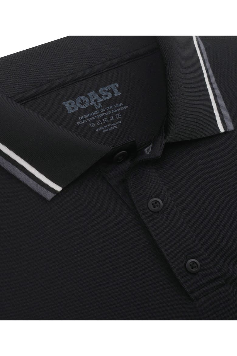 Tipped Match Polo 2.0, Alternate, color, Black Asphalt White