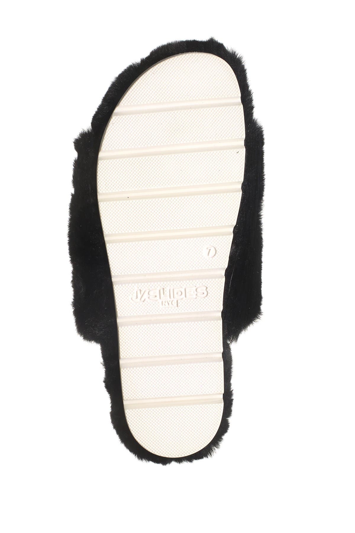 JSlides Bree Faux Fur Slide Sandal, Alternate, color, 