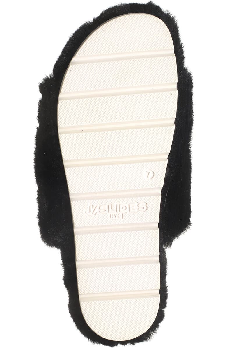 JSlides Bree Faux Fur Slide Sandal, Alternate, color,