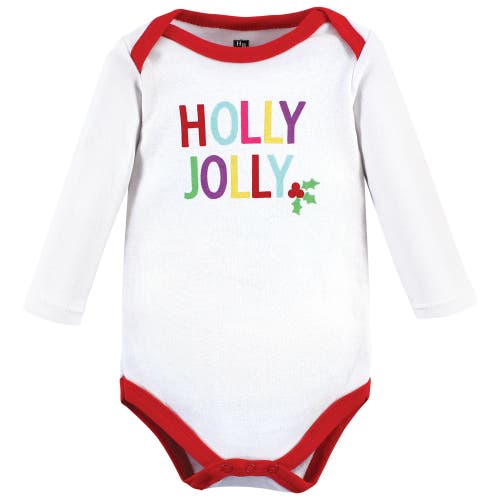 Hudson Baby Infant Breathable Cotton Long-sleeve Bodysuit Bundle 3 Count In Multi