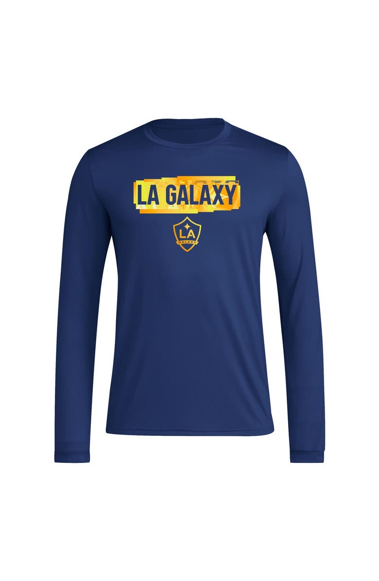 adidas Men's adidas Navy LA Galaxy Local Pop AEROREADY Long Sleeve T-Shirt, Alternate, color, Navy