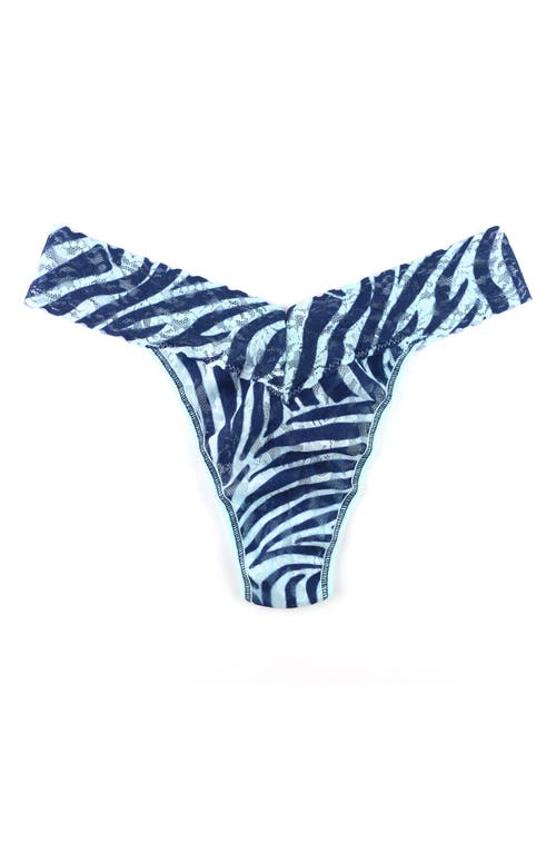 Hanky Panky Print Original Rise Thong In Brown