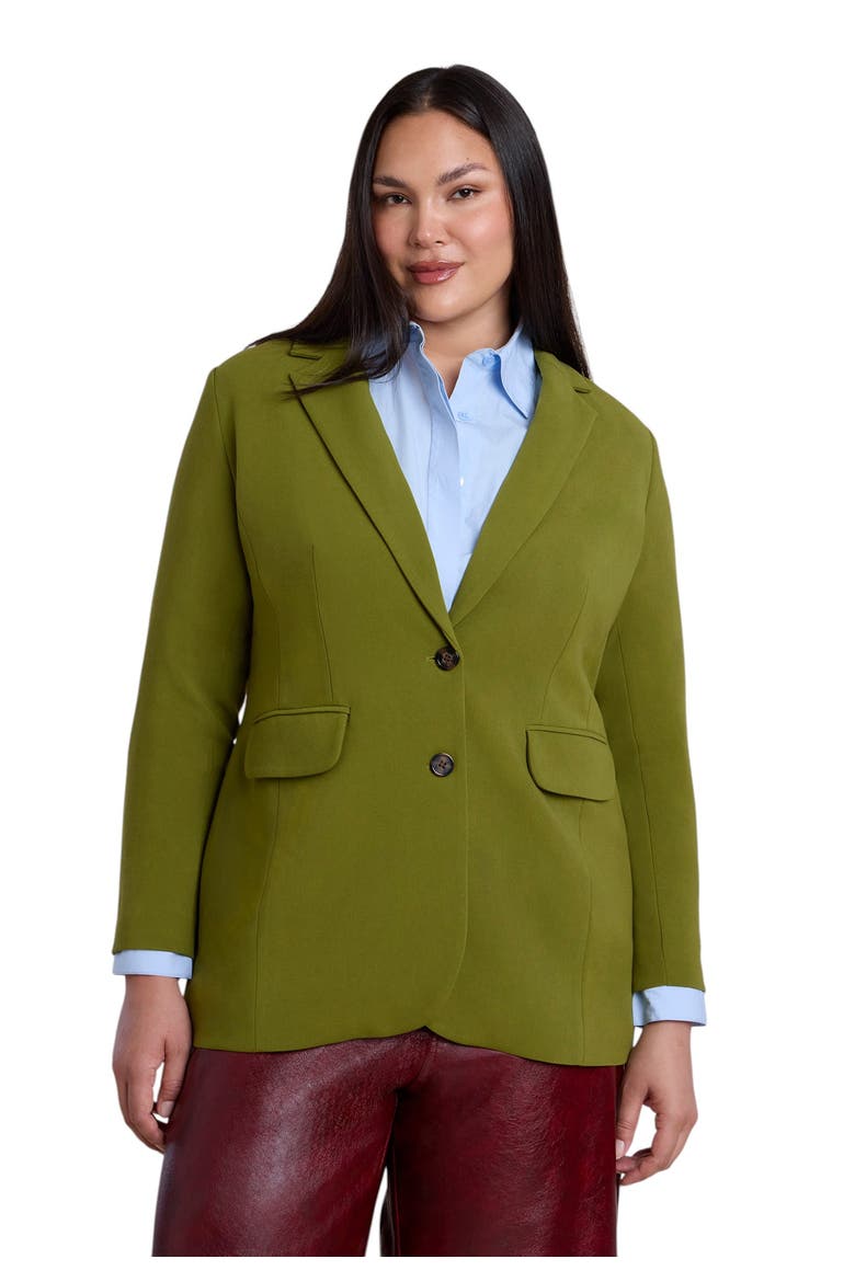 The 365 Semi Stretch Two Button Blazer, Main, color, AVOCADOS