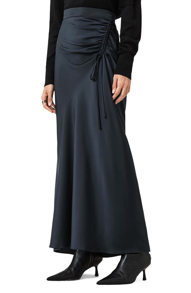 AllSaints Alexia Ruched Skirt, Alternate, color, Collegiate Blue