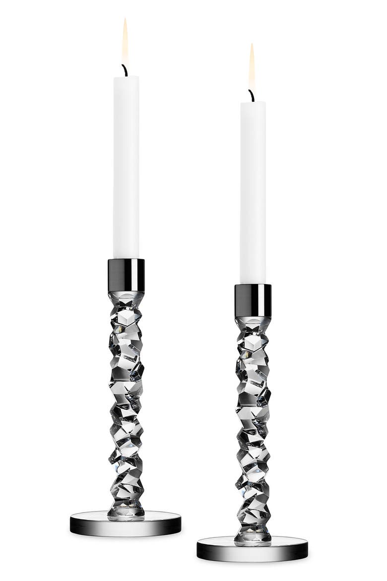 Carat Set of 2 Candlesticks, Main, color, CLEAR