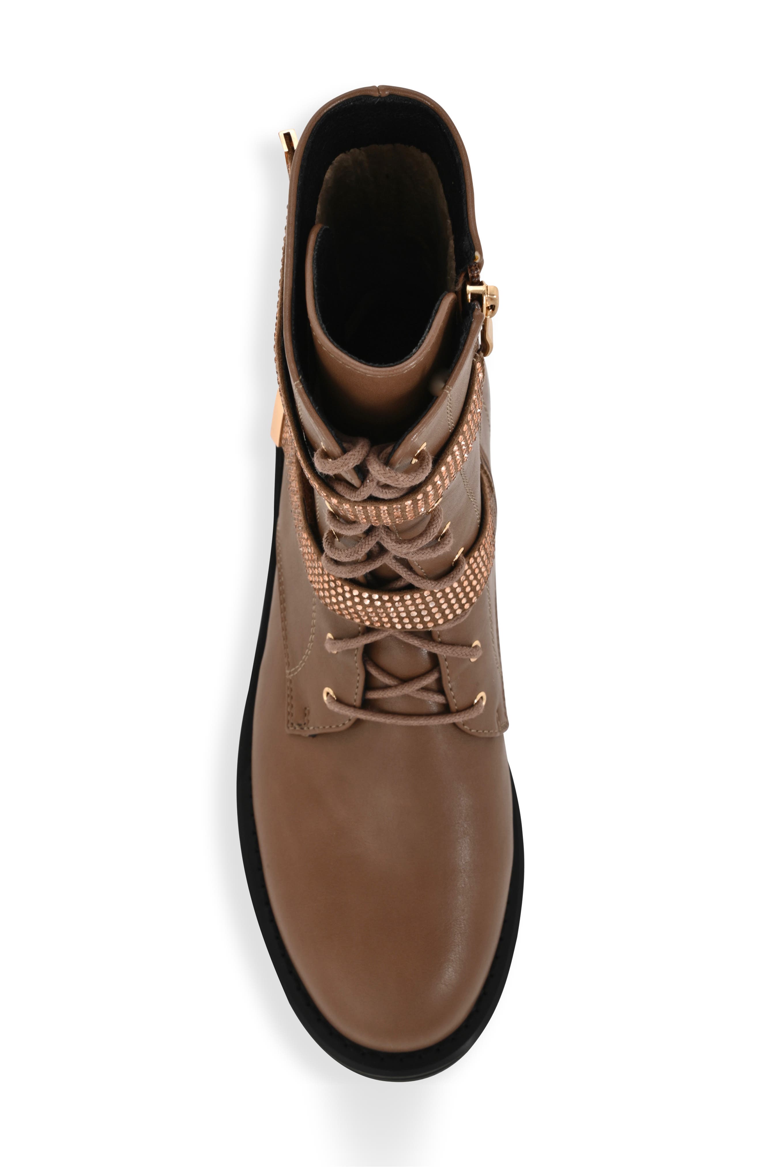 NINETY UNION Buffalo Rhinestone Strap Boot, Alternate, color, Taupe