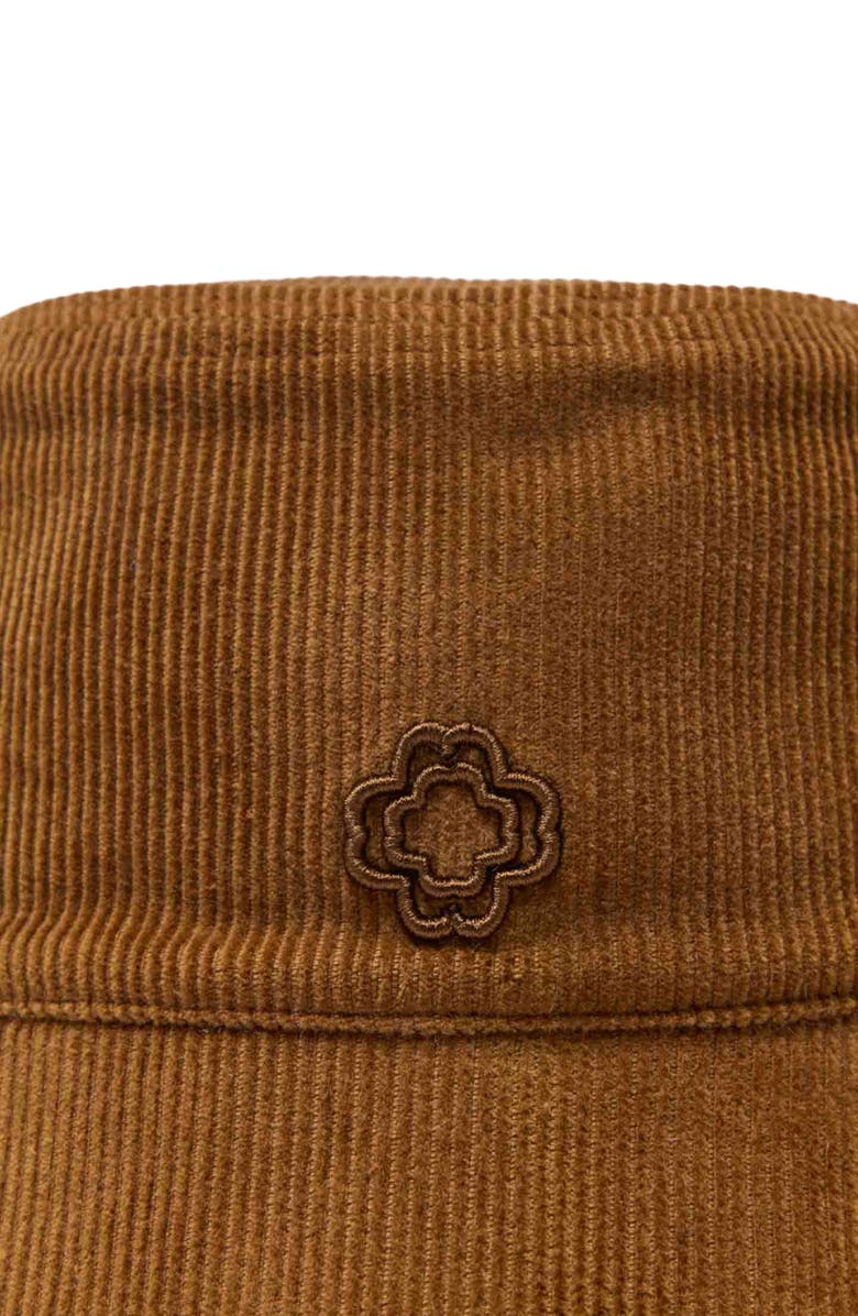 maje Reversible corduroy bucket hat, Alternate, color, Brown