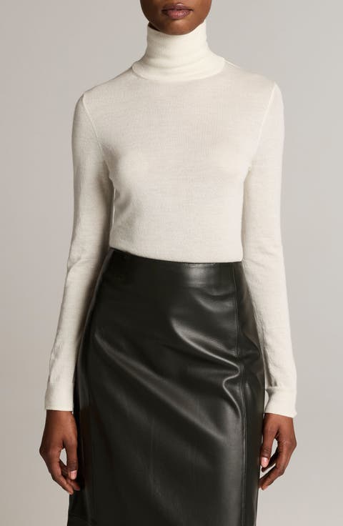 Silk & Cashmere Turtleneck Sweater