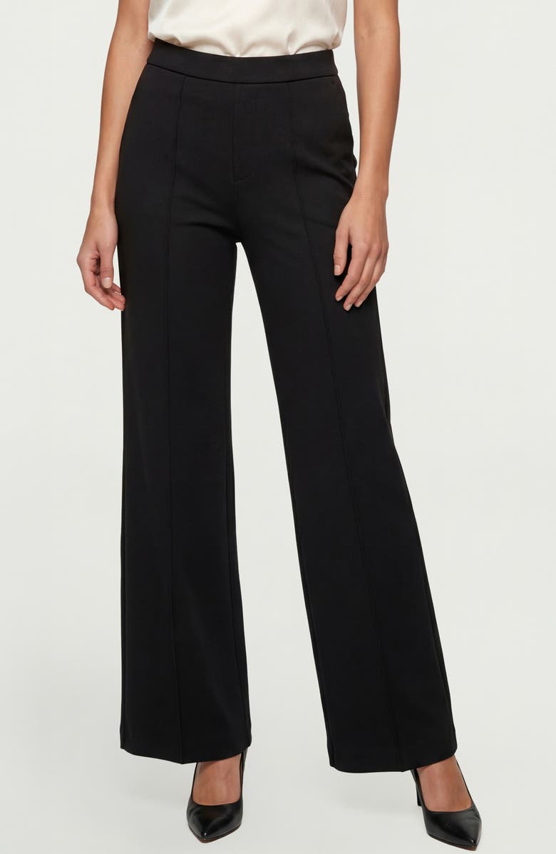 Liverpool Los Angeles Kayla Wide Leg Pull-On Trousers, Alternate, color, Black