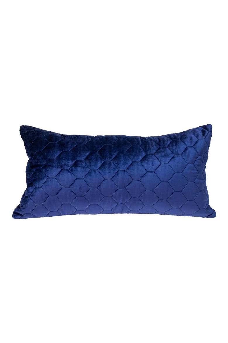 Parkland Colleciton Bazyli Quilted Throw Pillow, Main, color, BLUE