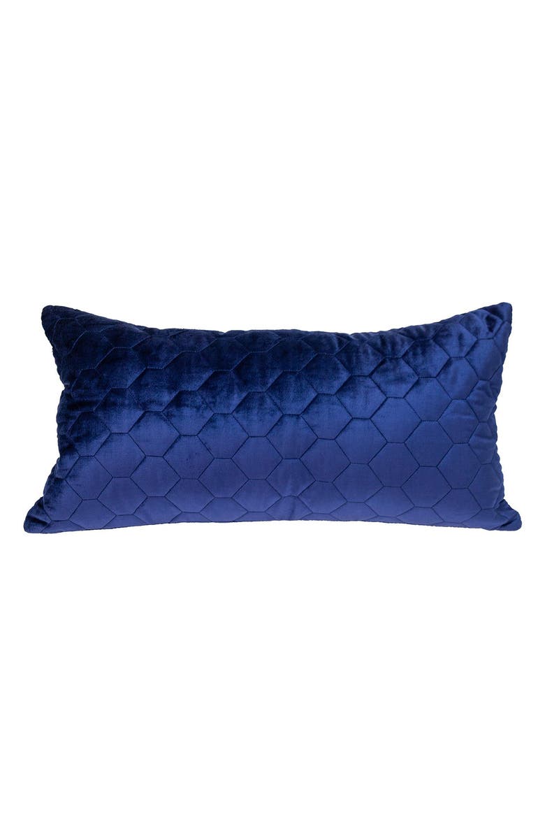 PARKLAND COLLECTION Parkland Colleciton Bazyli Quilted Throw Pillow, Main, color, Blue