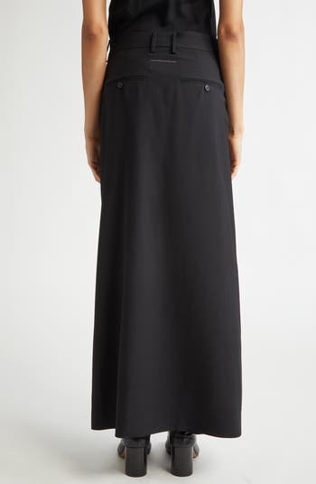 【MAISON MINED】22FW★ MONOCHROME OVER WRAP SKIRT MM6 Maison Margiela Wrap Overlay Wool Skirt | Nordstrom