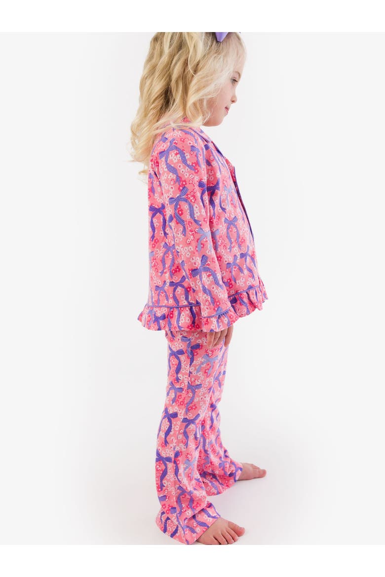 Ruffle Flare Pajama Set, Alternate, color, Bow Besties