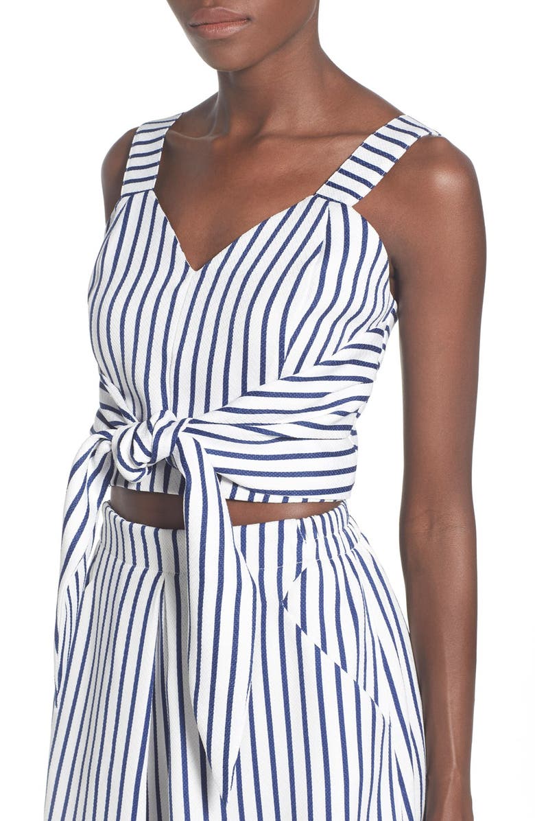 J.O.A. Cotton Poplin Stripe Tank, Alternate, color, 